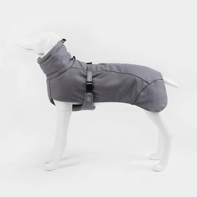 Eleganter Wintermantel für große Hunde – Stil und Komfort für die kalte Jahreszeit - The Masked Frenchie