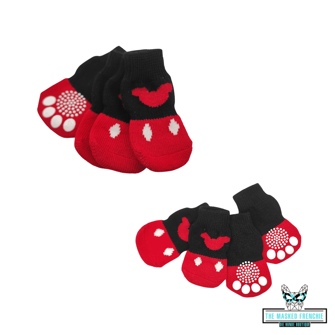 4er Set Haustier Anti-Rutsch Socken - The Masked Frenchie