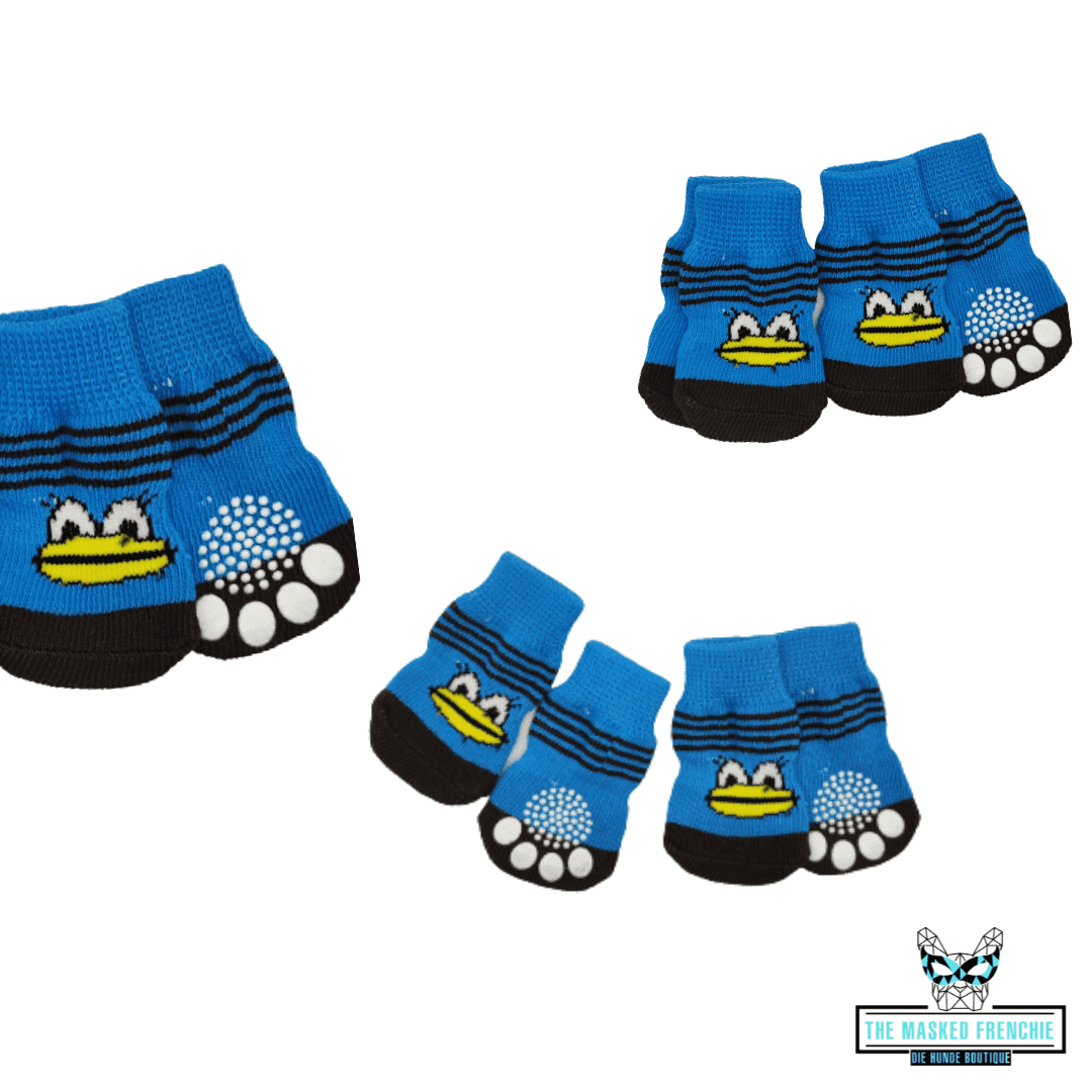4er Set Haustier Anti-Rutsch Socken - The Masked Frenchie