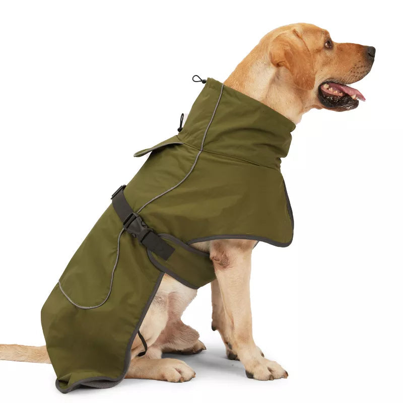 Hunde-Winterbekleidung: Wasserdichter Mantel für große Hunde - The Masked Frenchie
