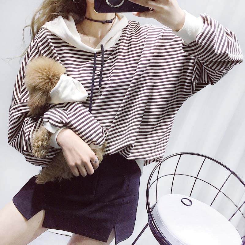 Partner Look! Gestreifter Matrosenpulli mit Kapuze - The Masked Frenchie