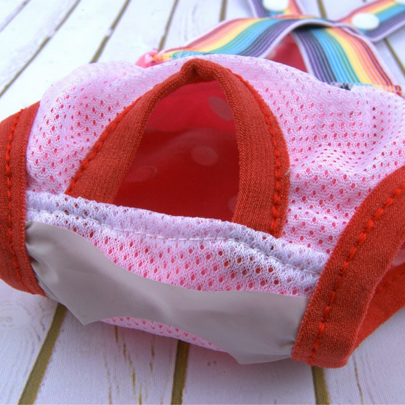 Gepunkteter Windelanzug für die Hundedame - The Masked Frenchie