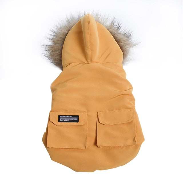 Fashionista Schneeanzug mit Faux-Fur Kapuze - The Masked Frenchie