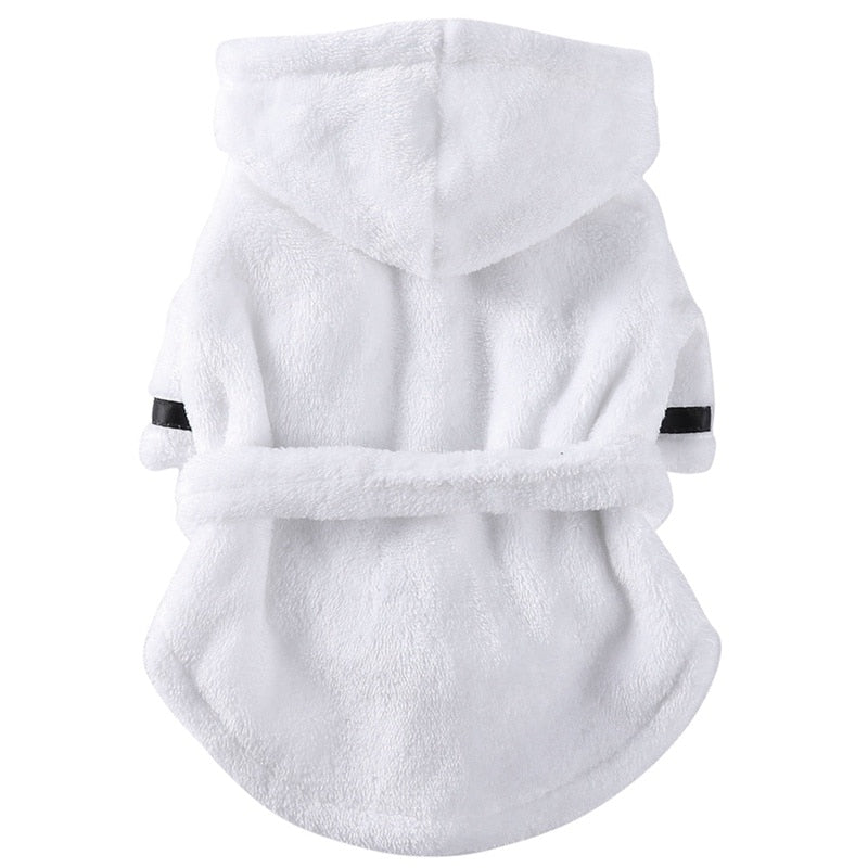 Weißer Bademantel (Größe S-XL) - The Masked Frenchie