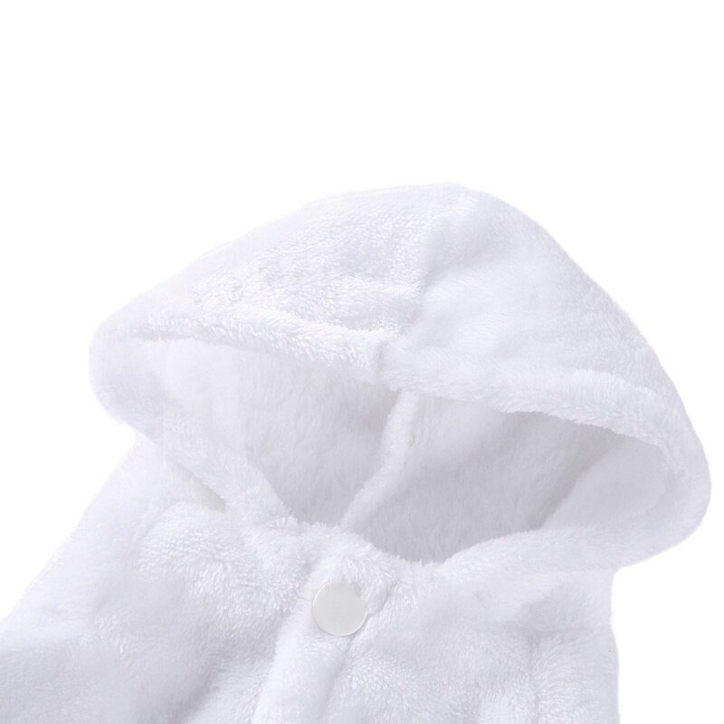 Weißer Bademantel (Größe S-XL) - The Masked Frenchie