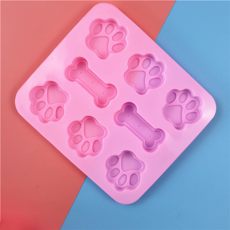 Pfoten und Knochen Silikonformen für Selbstgemachte Leckerchen (zufällige Farbe) - The Masked Frenchie