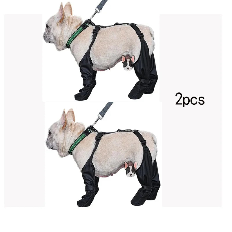 Wasserdichte Verstellbare Hundeschuhe - Pfotenbeschützer für Outdoor-Aktivitäten - die Beste  bei The Masked Frenchie - Nur €25.50!