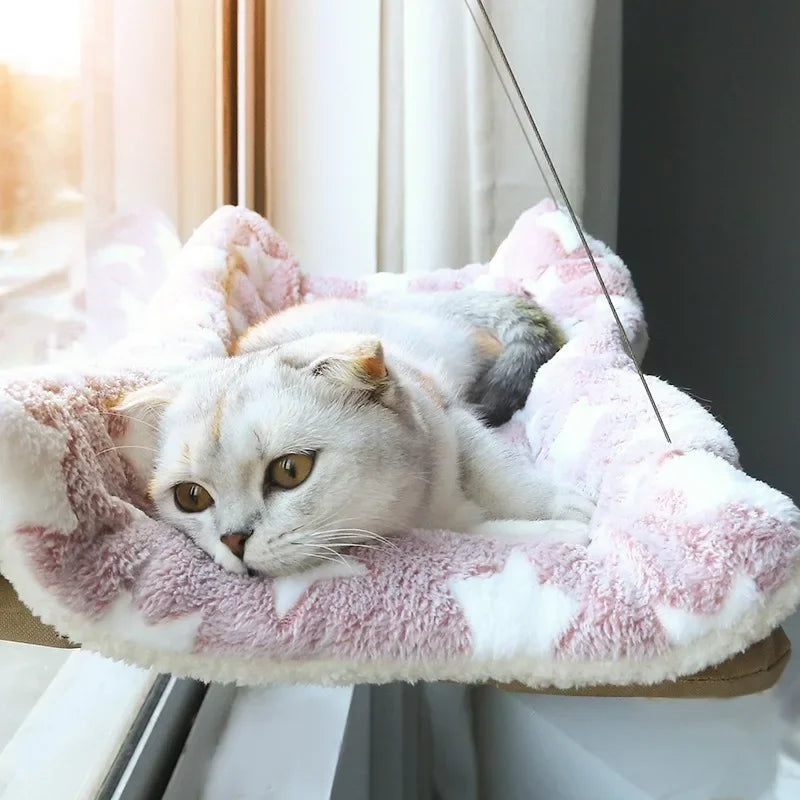 Hängendes Katzenbett – Bequeme Katzen-Hängematte für Fenster, Belastbar bis 20 kg