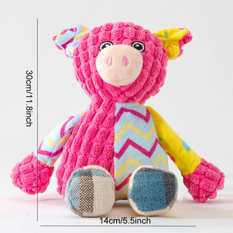 Bunte Patchwork Quietschtiere - die Beste  bei The Masked Frenchie - Nur €15.99!