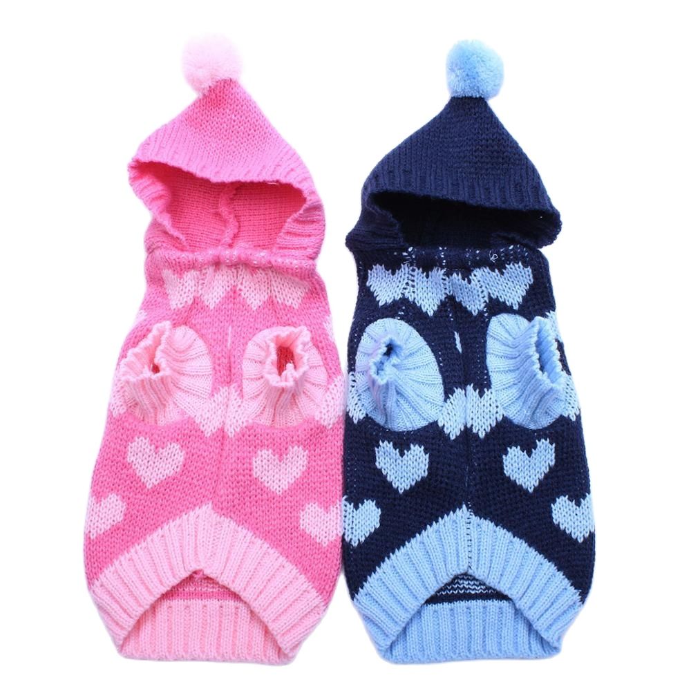 Warmer Valentins-Strickpulli mit Kapuze für den Vierbeiner - die Beste  bei The Masked Frenchie - Nur €13.99!