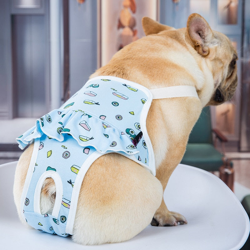 Windelanzug für die Hundedame - die Beste Hundewindeln bei The Masked Frenchie - Nur €14.99!