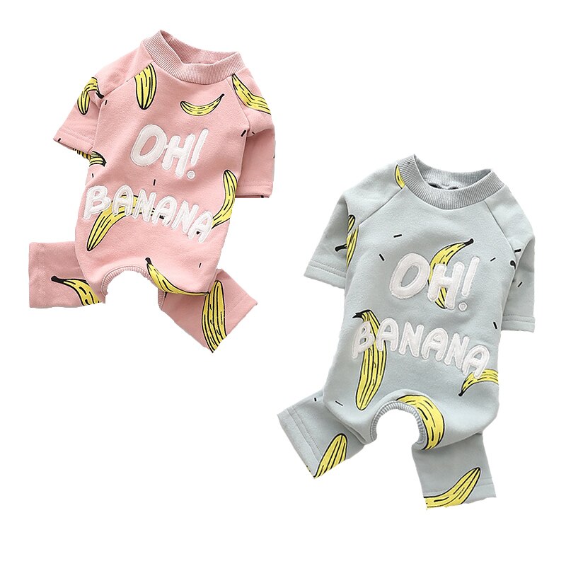 Schlafanzug "Oh! Banana" - die Beste Hundebekleidung bei The Masked Frenchie - Nur €21.99!