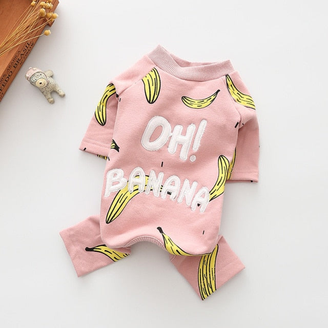 Schlafanzug "Oh! Banana" - die Beste Hundebekleidung bei The Masked Frenchie - Nur €21.99!