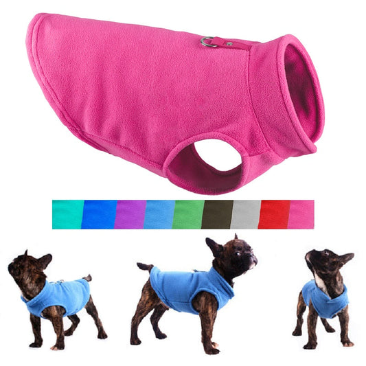 Winter Fleece Weste in Rosa - die Beste Hundebekleidung bei The Masked Frenchie - Nur €10.00!