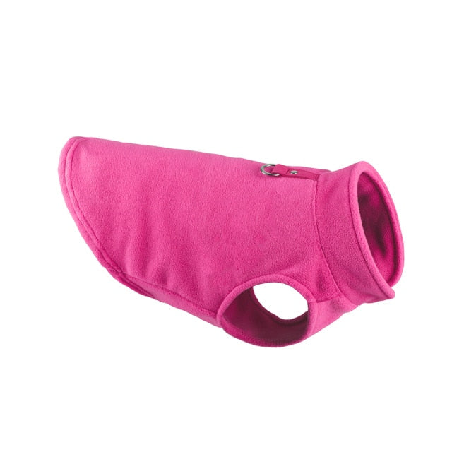 Winter Fleece Weste in Rosa - die Beste Hundebekleidung bei The Masked Frenchie - Nur €10.00!